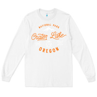 White crater lake oregon national park vintage retro Long Sleeve Tee - artisFamous