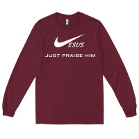 Burgundy jesus just praise him jesus surfed christian Long Sleeve Tee - artisFamous