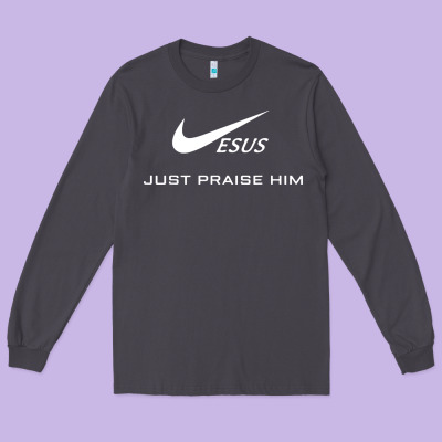 Jesus Just Praise Him Jesus Surfed Christian Long Sleeve Tee Designed By Artisfamous