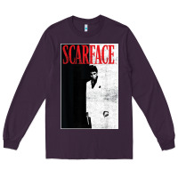 Plum scarface distressed movie photo Long Sleeve Tee - artisFamous