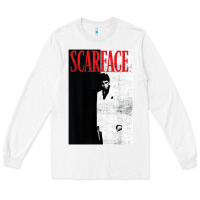 White scarface distressed movie photo Long Sleeve Tee - artisFamous