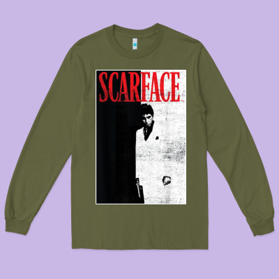 Scarface Distressed Movie Photo Long Sleeve Tee Designed By Artisfamous