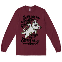Burgundy soft kitty warm kitty Long Sleeve Tee - artisFamous