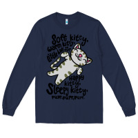 Navy soft kitty warm kitty Long Sleeve Tee - artisFamous