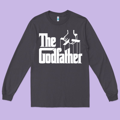 The Godfather Original White Title Long Sleeve Tee Designed By Artisfamous