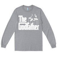 Heather Grey the godfather original white title Long Sleeve Tee - artisFamous