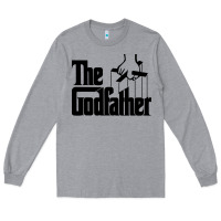 Heather Grey the godfather original white title Long Sleeve Tee - artisFamous