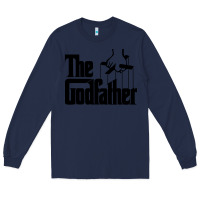 Navy the godfather original white title Long Sleeve Tee - artisFamous