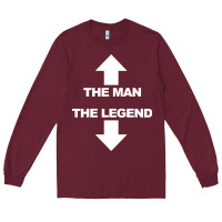 Burgundy the man the legend funny adult humor Long Sleeve Tee - artisFamous