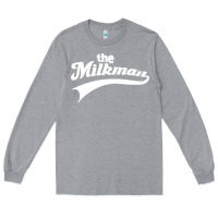Heather Grey the milk man Long Sleeve Tee - artisFamous