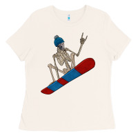 Bone skeleton snowboard Ladies Tee - FaDigitalArtStudio