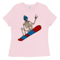 Skeleton Snowboard Ladies Tee | Teevron