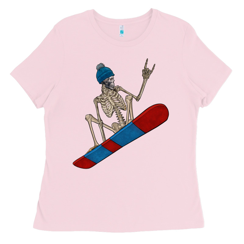 Skeleton Snowboard Ladies Tee by FaDigitalArtStudio | Teevron