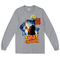 Heather Grey bark at the moon Long Sleeve Tee - artisFamous