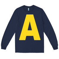 Navy letter a chipmunk christmas Long Sleeve Tee - artisFamous