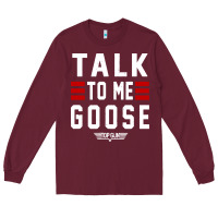 Burgundy top gun talk to me goose distressed Long Sleeve Tee - artisFamous