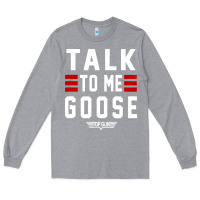 Heather Grey top gun talk to me goose distressed Long Sleeve Tee - artisFamous