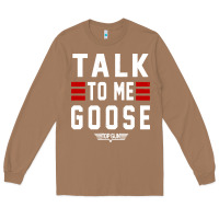 Toasted Coconut top gun talk to me goose distressed Long Sleeve Tee - artisFamous
