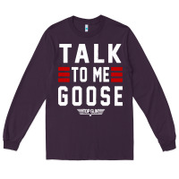 Plum top gun talk to me goose distressed Long Sleeve Tee - artisFamous