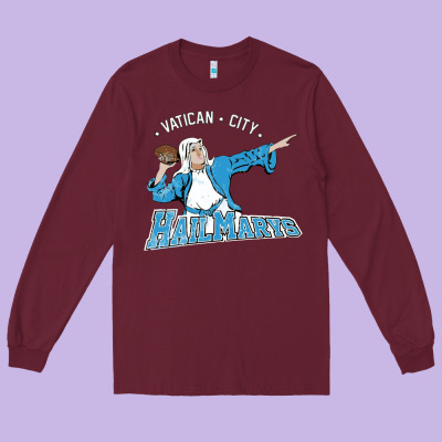 Vatican City Hailmarys Long Sleeve Tee Designed By Artisfamous