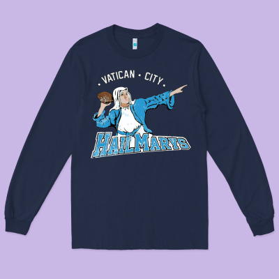 Vatican City Hailmarys Long Sleeve Tee Designed By Artisfamous