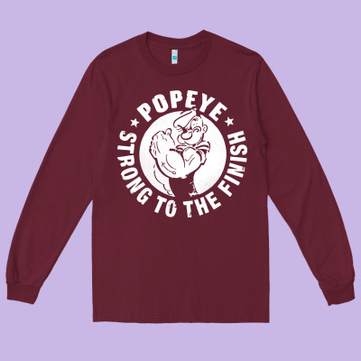 Strong To The Finish Long Sleeve Tee Designed By Artisfamous