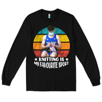 Black tom daley knitting is my favourite sport  3 Long Sleeve Tee - artisFamous