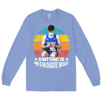 Colony Blue tom daley knitting is my favourite sport  3 Long Sleeve Tee - artisFamous
