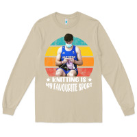 Mushroom tom daley knitting is my favourite sport  3 Long Sleeve Tee - artisFamous