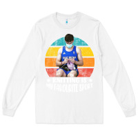 White tom daley knitting is my favourite sport  3 Long Sleeve Tee - artisFamous