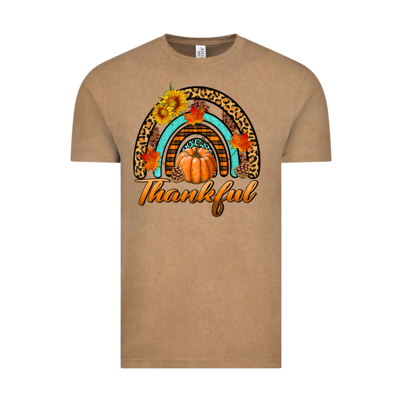 Thankful Pumpkin Rainbow Vintage Tee by BundleAndBundleShop | Teevron