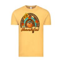 Vintage Mustard thankful pumpkin rainbow Vintage Tee - BundleAndBundleShop