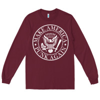 Burgundy funny make america punk again vintage rock seal Long Sleeve Tee - artisFamous