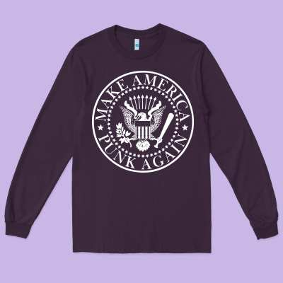 Funny Make America Punk Again Vintage Rock Seal Long Sleeve Tee Designed By Artisfamous