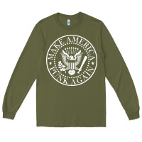 Army Green funny make america punk again vintage rock seal Long Sleeve Tee - artisFamous