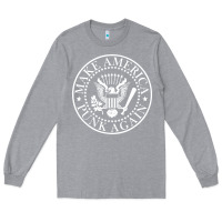 Heather Grey funny make america punk again vintage rock seal Long Sleeve Tee - artisFamous