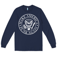 Navy funny make america punk again vintage rock seal Long Sleeve Tee - artisFamous