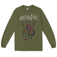 Army Green arcade fire hand Long Sleeve Tee - artisFamous