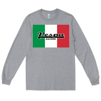 Heather Grey vespa motorcycle Long Sleeve Tee - artisFamous
