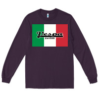 Plum vespa motorcycle Long Sleeve Tee - artisFamous