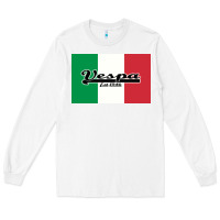 White vespa motorcycle Long Sleeve Tee - artisFamous