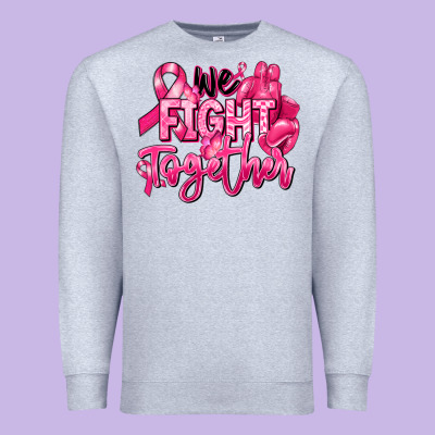 We Fight Together Breast Cancer Premium Sweatshirt Designed By Ranaportraitstore
