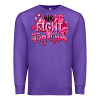 Purple we fight together breast cancer Premium Sweatshirt - RanaPortraitStore