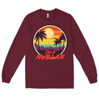 Burgundy isla nublar holiday Long Sleeve Tee - artisFamous