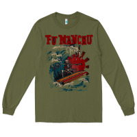 Army Green fu manchu Long Sleeve Tee - artisFamous