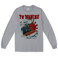 Heather Grey fu manchu Long Sleeve Tee - artisFamous