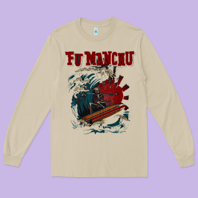 Fu Manchu Long Sleeve Tee Designed By Artisfamous