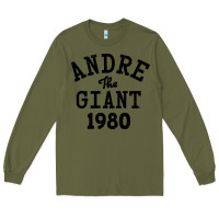 Army Green andre the giant 1980 Long Sleeve Tee - artisFamous