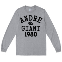 Heather Grey andre the giant 1980 Long Sleeve Tee - artisFamous