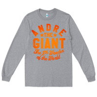 Heather Grey andre the giant 8th wonder of the world Long Sleeve Tee - artisFamous
